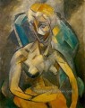 Femme nue assise dans un fauteuil 1913 cubiste Pablo Picasso